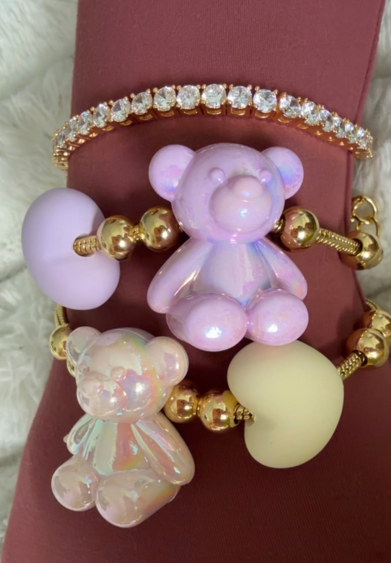 Milky Bear Charm Bracelet